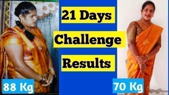 'Huge Weight Loss Results in 21 Days Challenge | RD Fitness | Tamil'