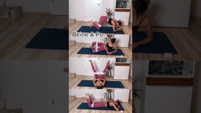 '4 Übungen für Beine & Po #bodyweightworkout #homeworkout #fitness #workout #fitnessband'