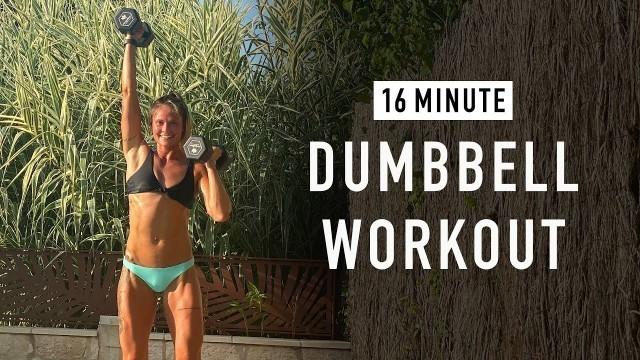 '16 MINUTE DUMBELL WORKOUT | Tabata Songs| w/ Cynthia Balout'