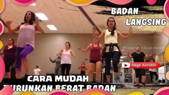 '10 MENIT AEROBIK GERAKAN KECILKAN PERUT LANGSING DAN TURUN BERAT BADAN | WORKOUT'