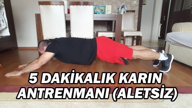 '5 dakikalık karın antrenmanı (aletsiz)'