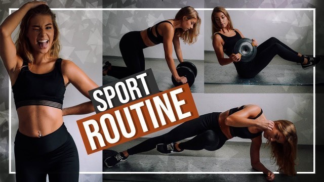 'SPORT ROUTINE + mein Bauchmuskel-Training// JustSayEleanor ♡ (Krafttraining, Fitness, Motivation)'