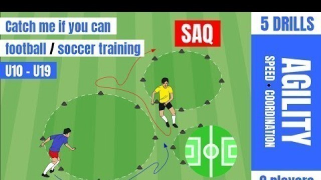 'Catch me if you can football / soccer training | SAQ drills for football/soccer players (U1O-U19)'