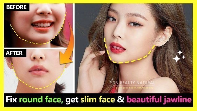 'Korean girls tips!! Get Slim face & beautiful jawline, Fix round face, large jaw, double chin'