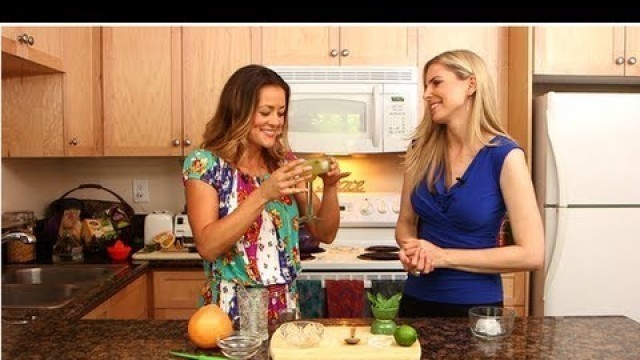 'Grapefruit, Green Tea, and Basil Margarita, Healthy Cocktail Recipe, Fit How To'