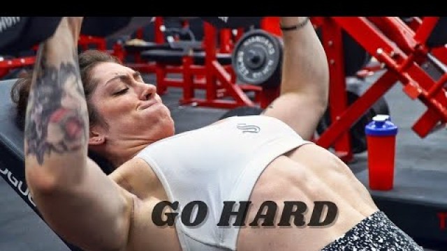 'Go Hard Natasha Aughey Chest Workout | Beautiful Female Fitness Model Gym Workout Motivation'