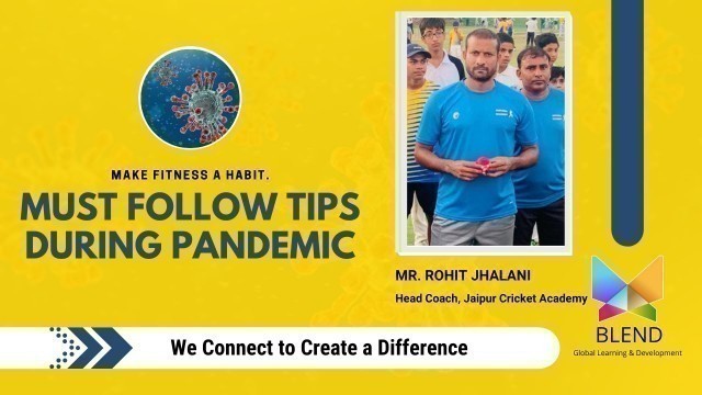 'Fitness Tips By Rohit Jhalani | Cricket Fitness Tips | Blend Talks'