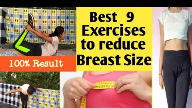 'Best 9 Exercises to reduce Breast Size / Home workout'