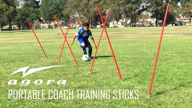 'Agora Portable Soccer Coach Training Sticks'