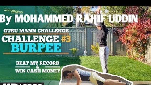 '16 Reps-Mohammed Rahif Uddin- GURU MAAN BURPEE CHALLENGE 2020'