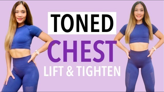 '15 MIN TONED CHEST WORKOUT AT HOME | LIFT BREAST WORKOUT | TIGHTEN CHEST WORKOUT FOR WOMEN'