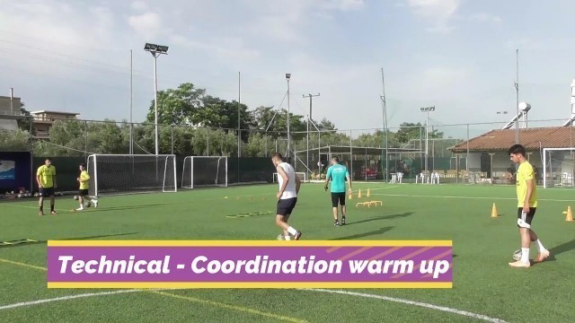 'soccer training ideas 47 ( Technical- Coordination  warm up)'