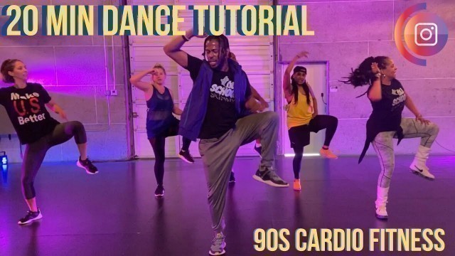 'CARDIO HIP HOP DANCE Tutorial: 90s  FITNESS'